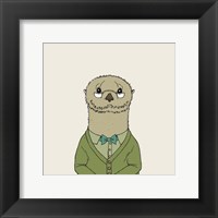 Otter on Cream Framed Print