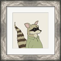 Framed Raccoon on Cream