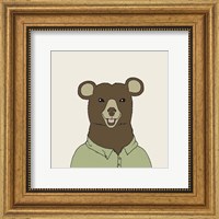 Framed Bear on Cream