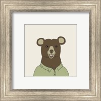 Framed 'Bear on Cream' border=