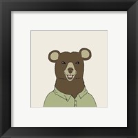Framed 'Bear on Cream' border=
