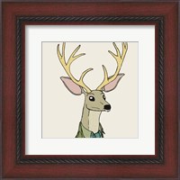 Framed Deer on Cream