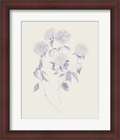 Framed Flowers on White V Blue