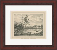 Framed French Park Etching I