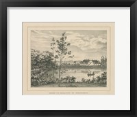 Framed French Park Etching I