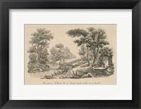 Framed French Park Etching III