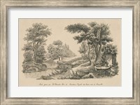 Framed French Park Etching III