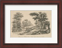 Framed French Park Etching III