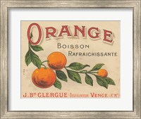 Framed Orange Label