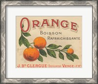 Framed Orange Label