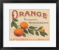 Framed Orange Label