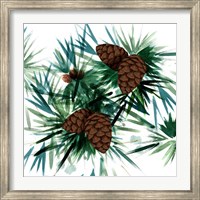 Framed Christmas Hinterland II-Pine Cones