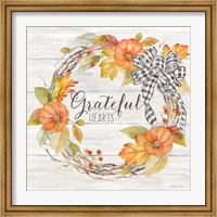 Framed Pumpkin Patch Wreath II-Grateful