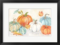 Framed Pumpkin Patch Landscape