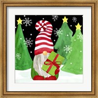 Framed Gnome for Christmas II-Gnome Present