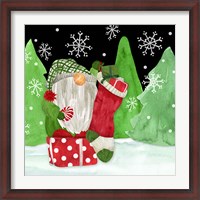 Framed Gnome for Christmas IV-Gnome Stocking