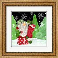 Framed 'Gnome for Christmas IV-Gnome Stocking' border=