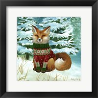 Winterscape II-Fox Framed Print
