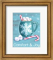 Framed 'Peppermint Cocoa III-Comfort & Joy' border=