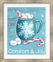 Framed Peppermint Cocoa III-Comfort & Joy
