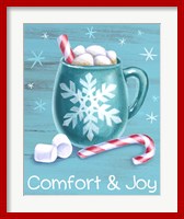 Framed Peppermint Cocoa III-Comfort & Joy