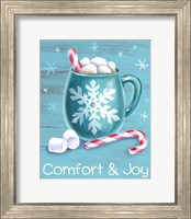 Framed 'Peppermint Cocoa III-Comfort & Joy' border=