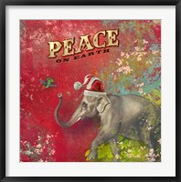 Framed Colorful Christmas I-Elephant Peace