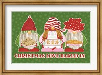 Framed Christmas Bakers I on Green