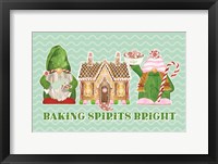 Christmas Bakers II on Mint Framed Print