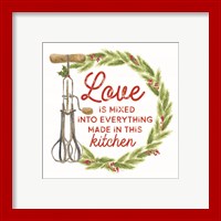 Framed 'Home Cooked Christmas I-Love' border=