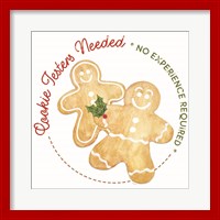 Framed 'Home Cooked Christmas III-Cookie Testers' border=