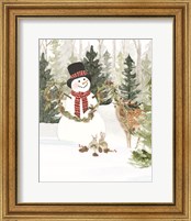 Framed 'Christmas in the Woods Portrait I' border=