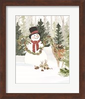 Framed 'Christmas in the Woods Portrait I' border=