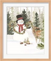 Framed Christmas in the Woods Portrait I