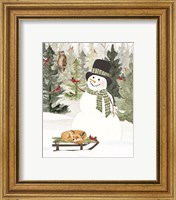 Framed 'Christmas in the Woods Portrait II' border=