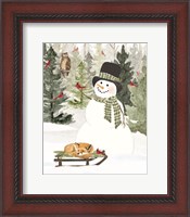 Framed Christmas in the Woods Portrait II