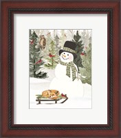 Framed 'Christmas in the Woods Portrait II' border=