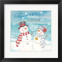 Framed 'Snow Lace III' border=