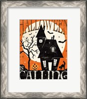 Framed 'Halloween is Calling III' border=