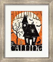 Framed 'Halloween is Calling III' border=