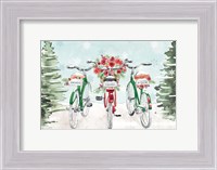 Framed Holiday Ride I Red and Green