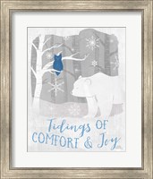 Framed Woodland Wishes IV Blue