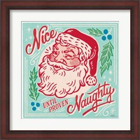 Framed Naughty and Nice II Bright