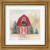 Framed December Barn