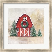 Framed December Barn