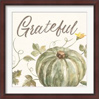 Framed Happy Harvest VII Grateful
