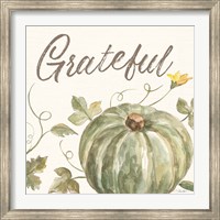 Framed Happy Harvest VII Grateful