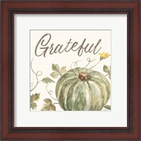 Framed 'Happy Harvest VII Grateful' border=
