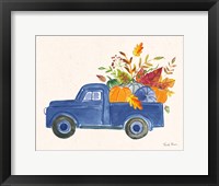 Framed Autumn Harvest II Navy