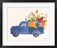 Framed Autumn Harvest II Navy